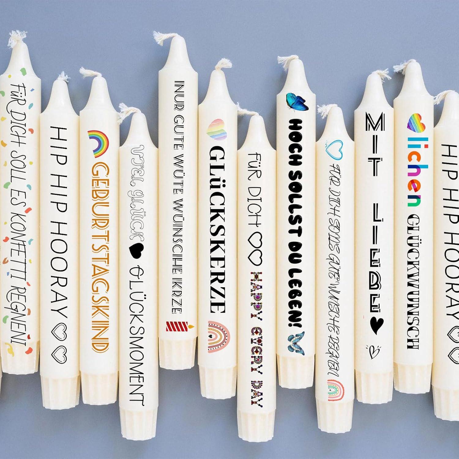 Kerzentattoos Wasserschiebefolie DIY Geschenk Kerzen 200+ Muster