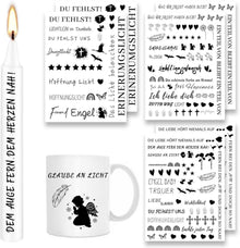 Kerzentattoos Wasserschiebefolie 200+ Muster für DIY Geschenke