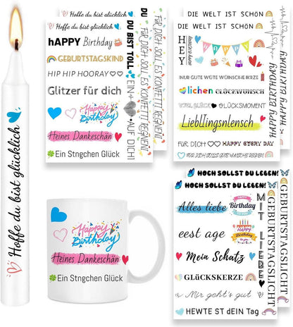 Kerzentattoos 200+ Muster Wasserschiebefolie DIY Geschenk