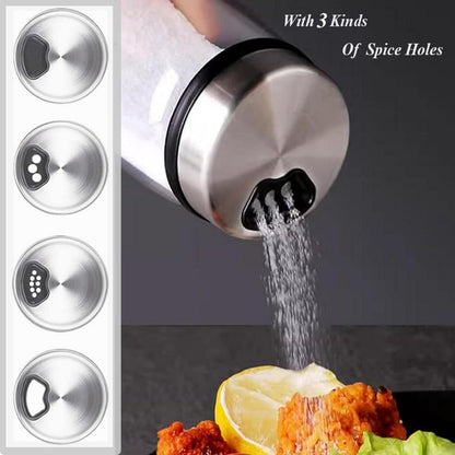 2er Set 150ml Gewürzgläser Borosilikatglas Drehdeckel - Klarglas - 3