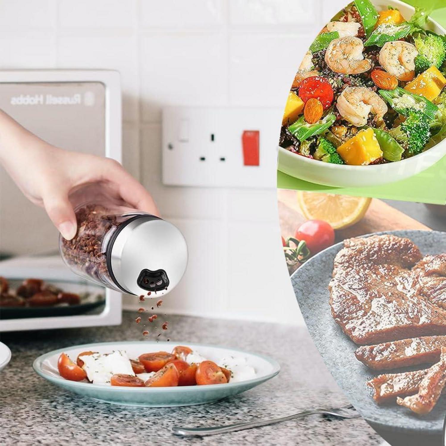 Gewürzgläser 300ml Drehdeckel Borosilikatglas 2er Set - Küche Grillen Bbq