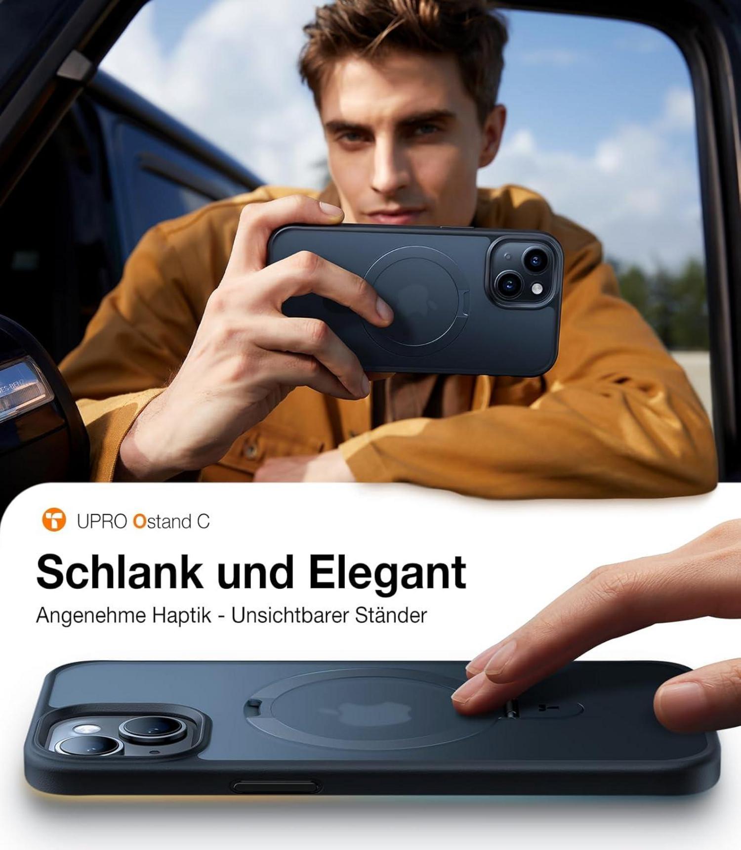 iPhone 15 Plus Hülle MagSafe Magnetkraft Stoßfest schwarz