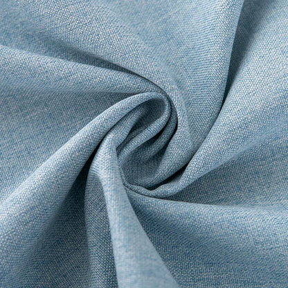Runde Baumwoll-Leinen Tischdecke wasserabweisend 260 cm Hellblau