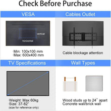 Neigbare TV Wandhalterung 37-82 Zoll VESA 600x400