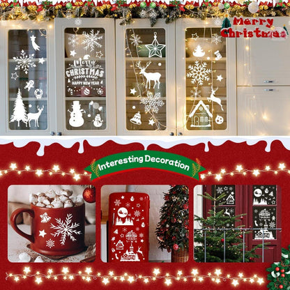 Große Weihnachtsfensterbilder Selbstklebend Weihnachtsdeko Fenster