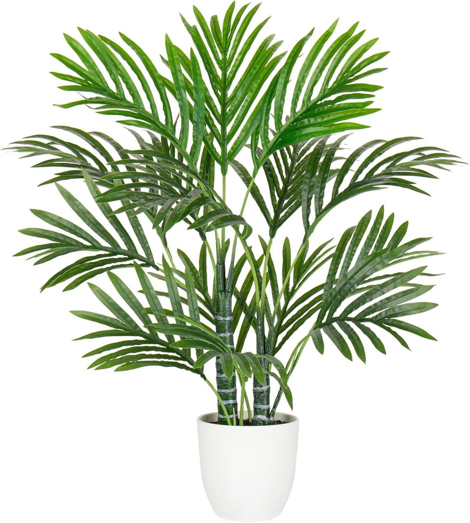 Kunstpflanze Palme Groß Tropisch Naturgetreu Deko 60cm Grün