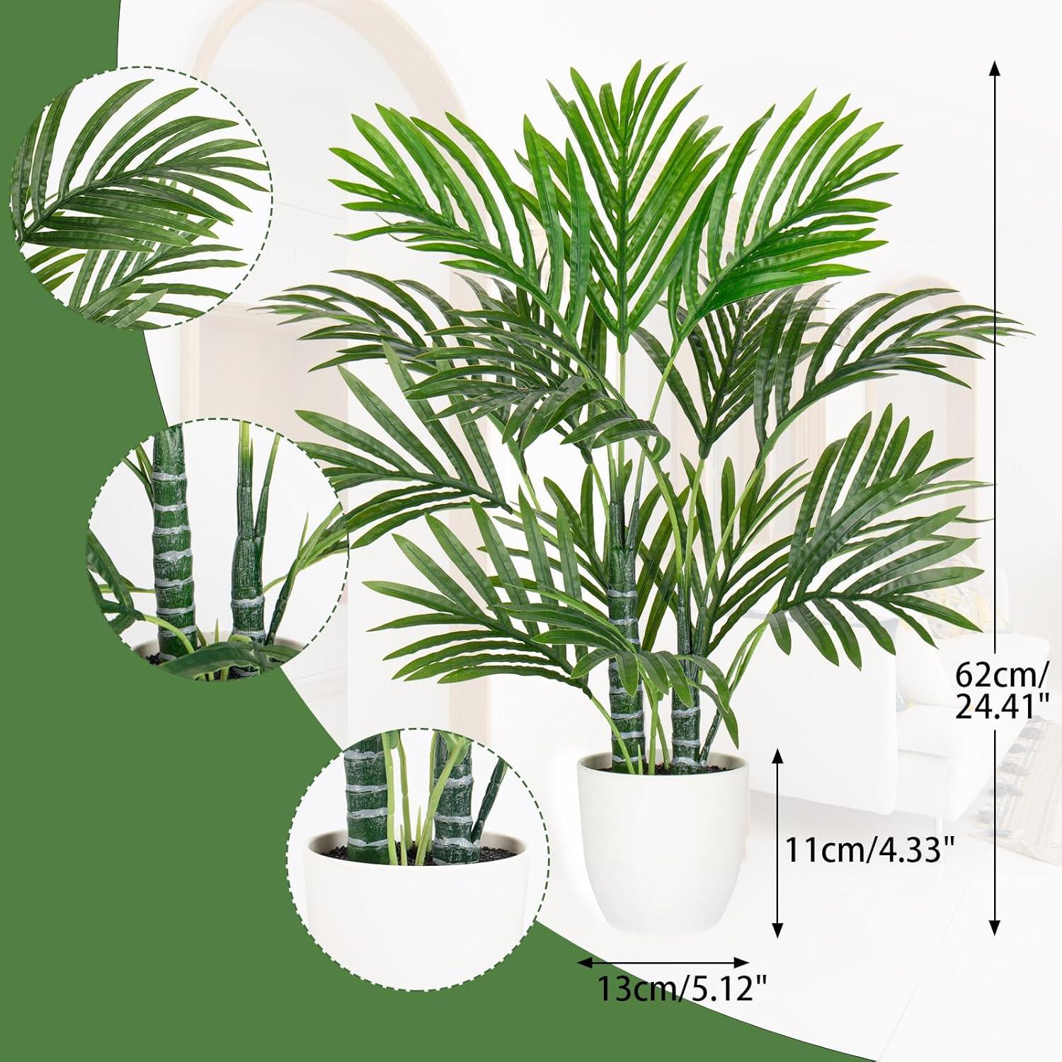 Kunstpflanze Areca-Palme 60cm Groß Deko Wohnzimmer