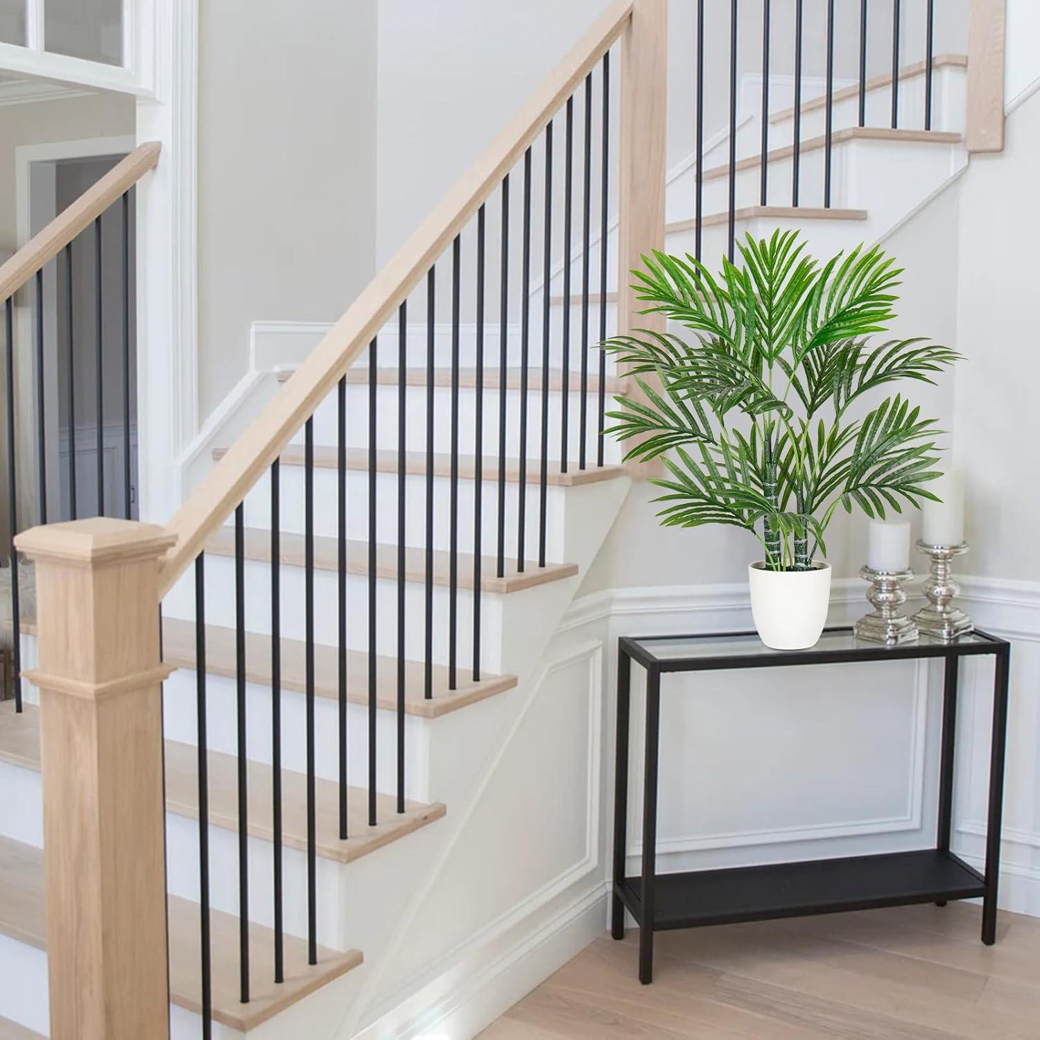 Kunstpflanze Palme 60cm Groß Real-Touch Aesthetic Deko Grün