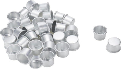 Kerzenhalter Set für Stabkerzen Silber Metall 40 Stück