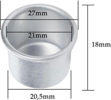 40er Pack Kerzenhalter für Stabkerzen Silber Metall Klein