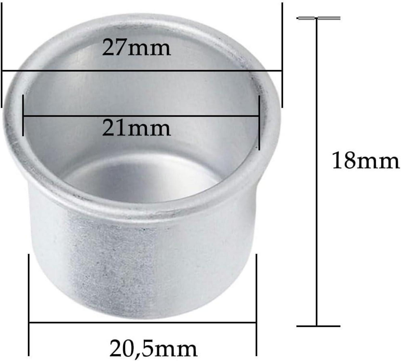 40er Pack Kerzenhalter für Stabkerzen Silber Metall Klein
