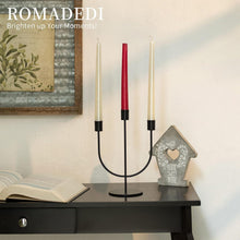 Romadedi Schwarz Metall 3-armiger Kerzenständer für