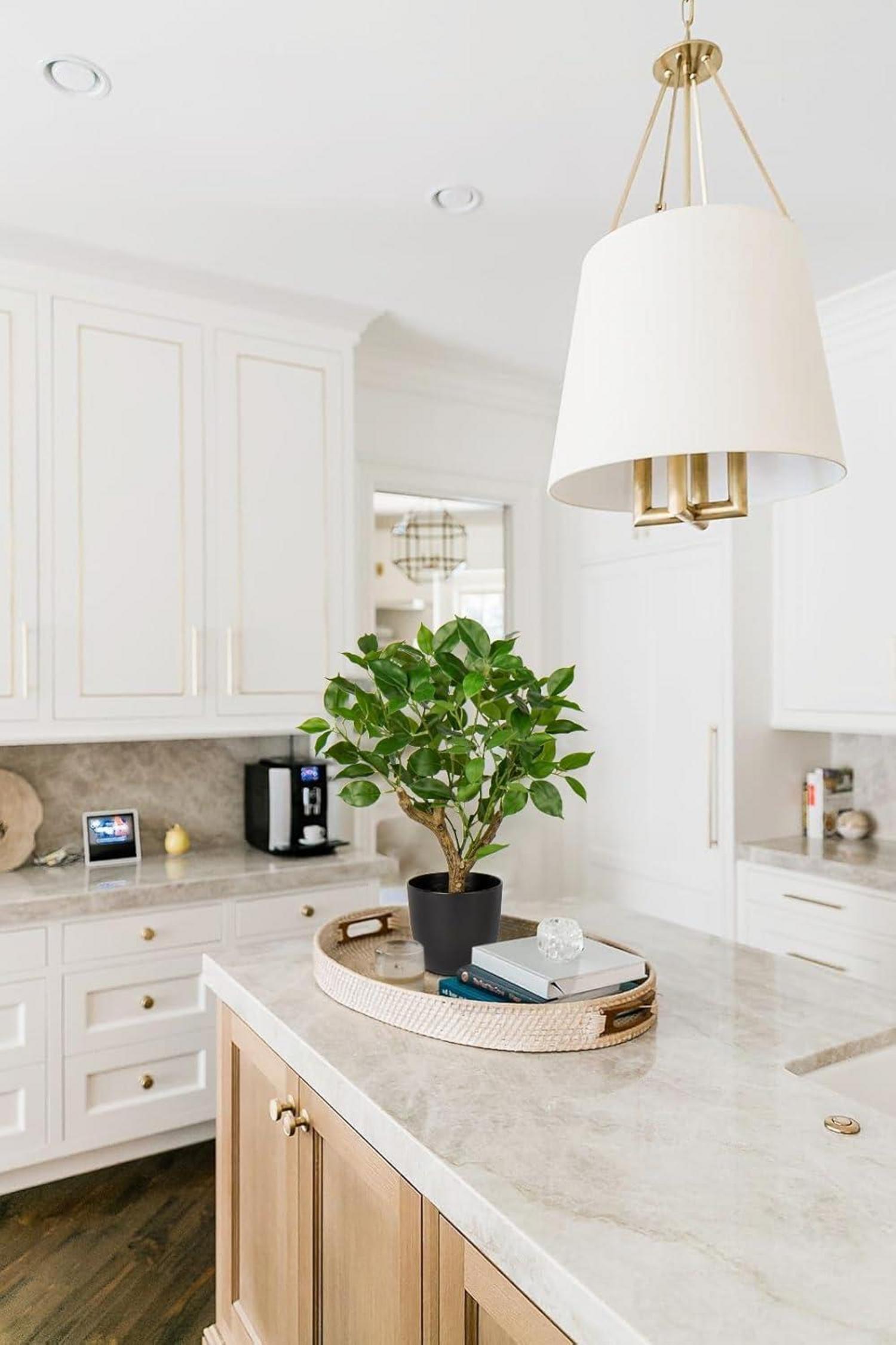 43CM Künstliche Ficus Pflanze Schwarz Topf Deko Fensterbank WZ Bad