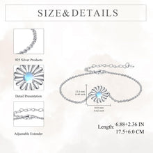 VONALA Gänseblümchen Mondstein Armband 925 Silber