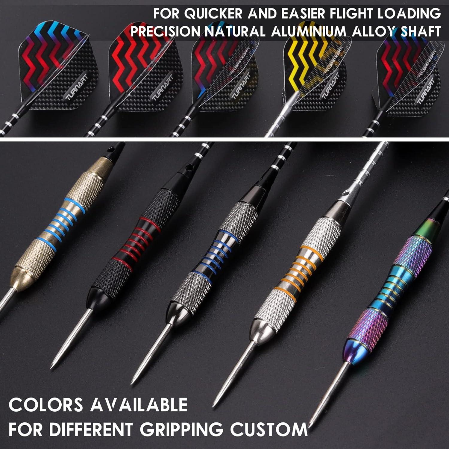 Dartpfeile Set 9 Stück 24g Metallspitze Profi Steel Darts Flights