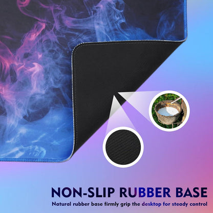 Großes Gaming Mauspad XXL 900x400mm Rutschfeste Gummibasis Desk Mat