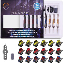 Turnart Dartpfeile Metallspitze 24g 9 Stück Steel Set mit