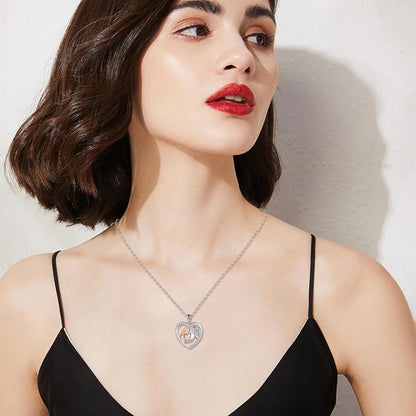 Mädchen Pferd Halskette 925 Sterling Silber Anhänger Kette Geschenke