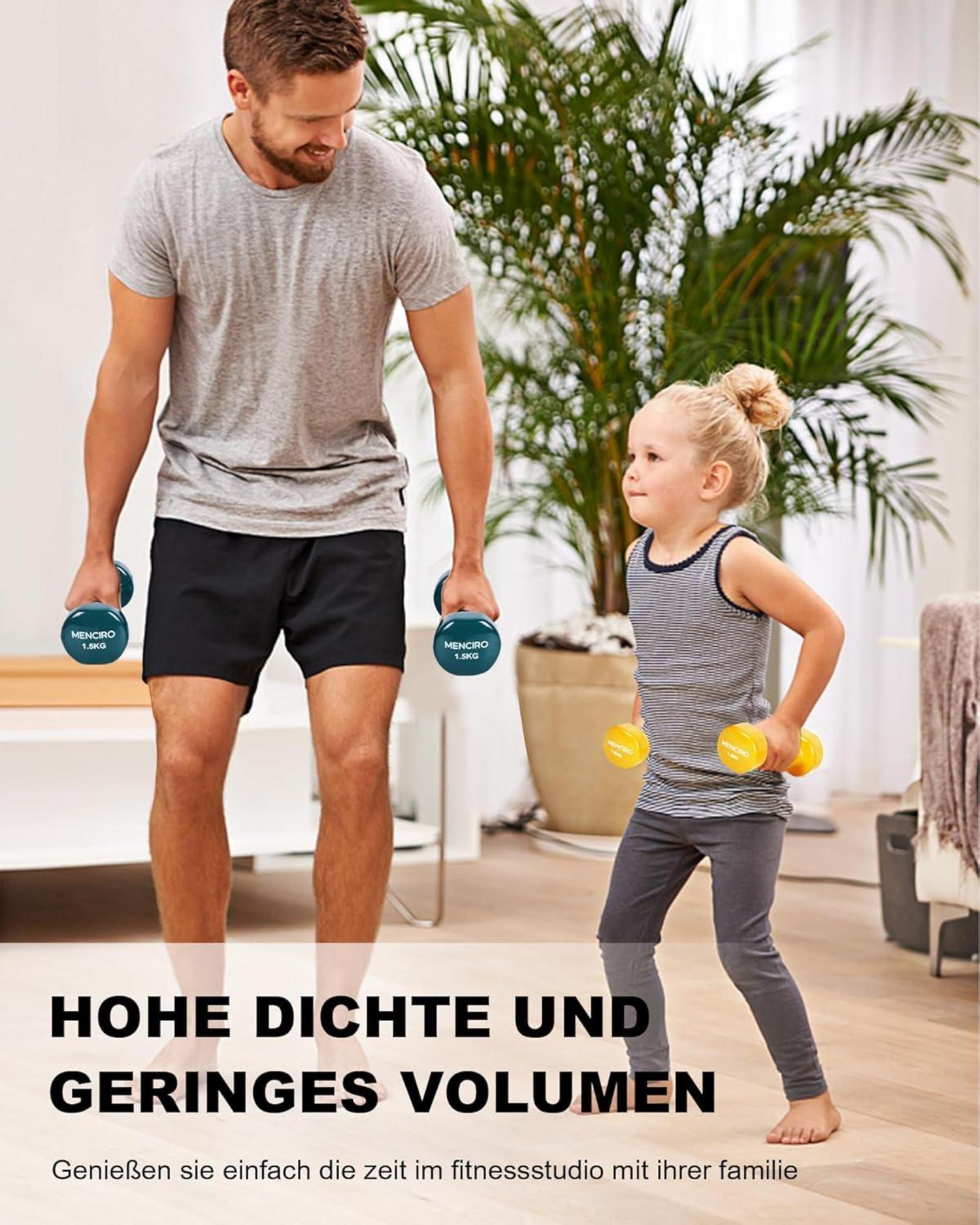 Kurzhanteln Set 1KG - 5KG für Männer und Frauen Fitnessstudio Krafttraining