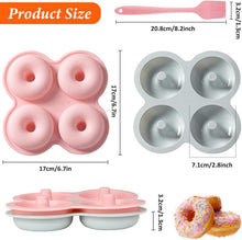 Silikon Donut Backform 2 Stück 4 Hohlräume Antihaft
