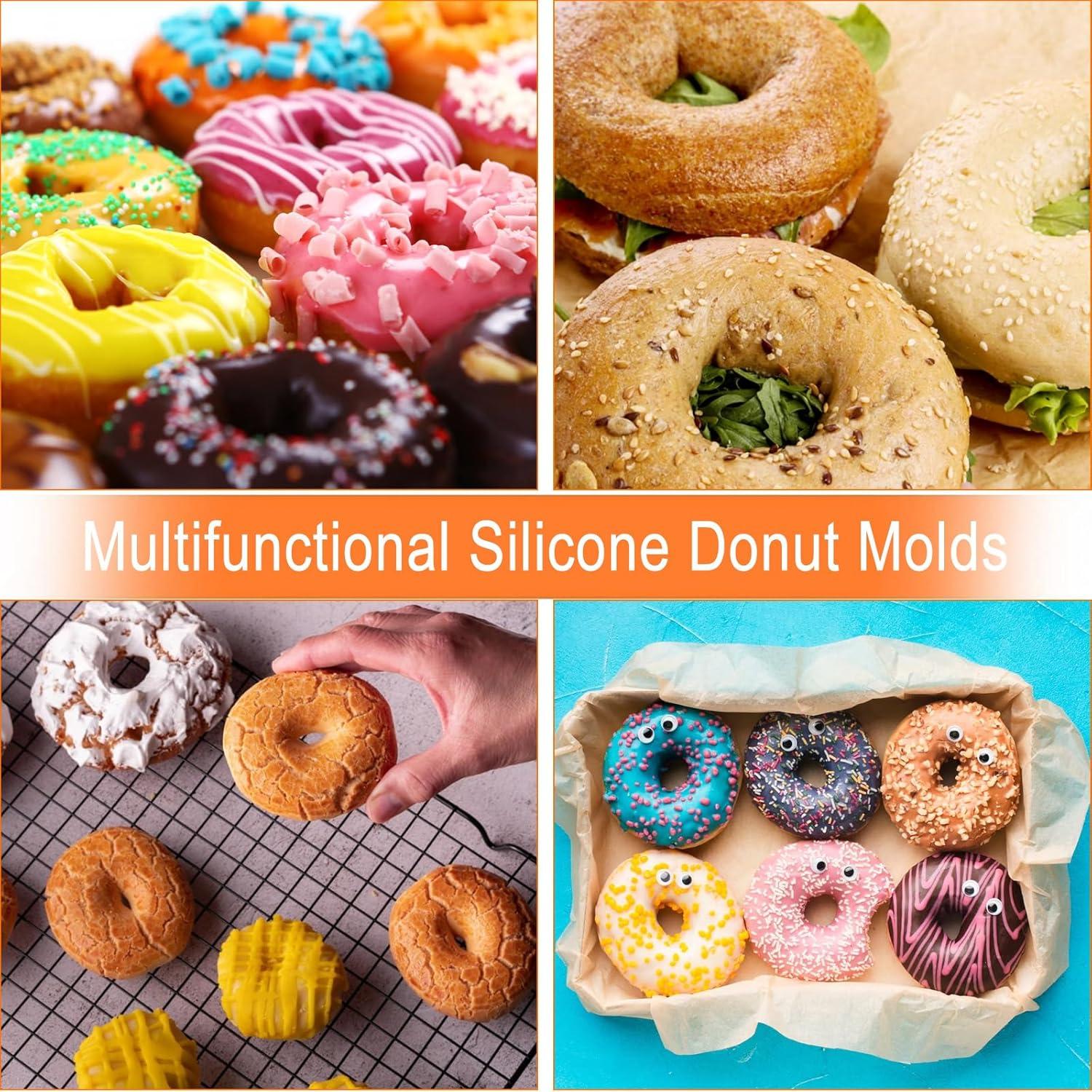 Silikon Donut Backform 2er Set Antihaft Backblech Silikonpinsel