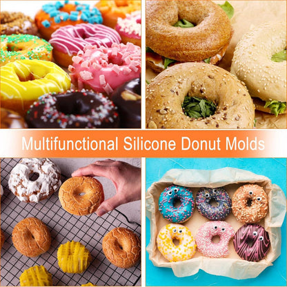 Silikon Donut Backform 2er Set Antihaft Backblech Silikonpinsel