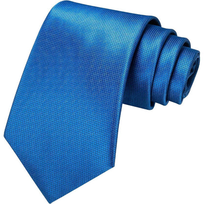 Herren Krawatte im karierten Muster, blaues Design - 147