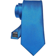 Herren Krawatte im karierten Muster, blaues Design - 147