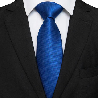 Herren Krawatte im karierten Muster, blaues Design - 147