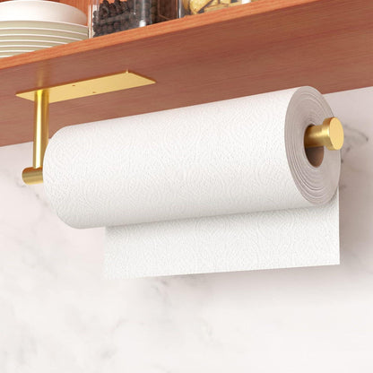 Küchenrollenhalter Gold Edelstahl Wandmontage bohrbar selbstklebend