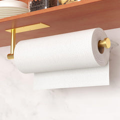 Küchenrollenhalter Gold Edelstahl Wandmontage bohrbar selbstklebend