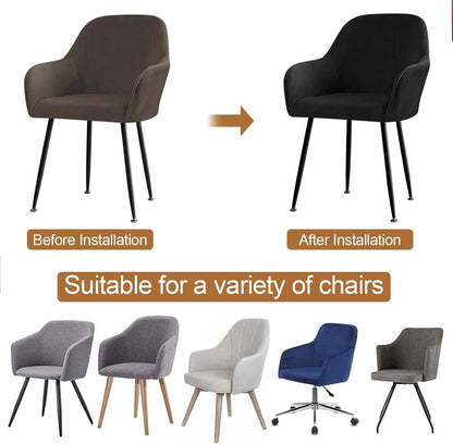 Elastischer Stuhlbezug Armlehne Abnehmbar Schwarz 2er Set