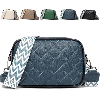 Echtleder Damen Umhängetasche Blau Crossbody Modisch