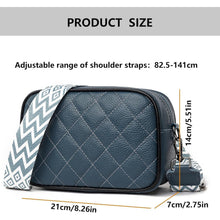 Echtleder Damen Umhängetasche Blau Crossbody Modisch