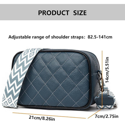 Echtleder Damen Umhängetasche Blau Crossbody Modisch