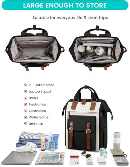 Großer Damen Rucksack 17 Zoll Laptoptasche Wasserdicht mit