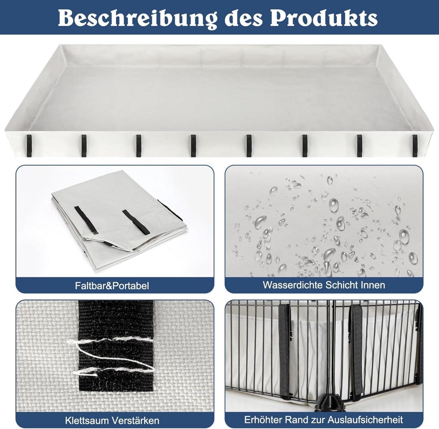 Meerschweinchen Wasserdicht Oxford-Stoff Haustierkäfig Liner Grau