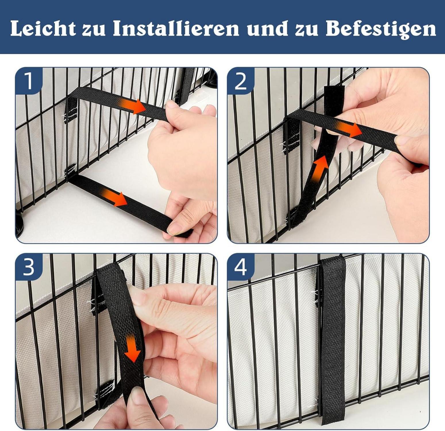 Meerschweinchen Käfigmatte Oxford-Stoff Wasserdicht Grau 122x61x10cm