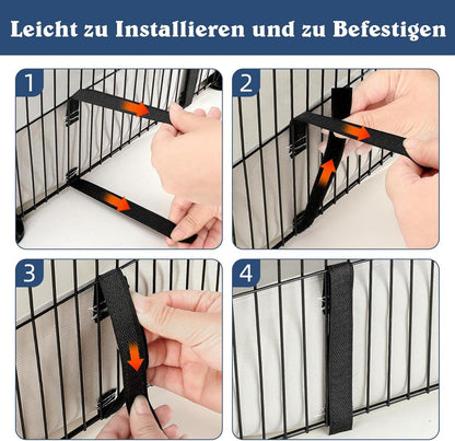Meerschweinchen Käfigmatte Oxford-Stoff Wasserdicht Grau 122x61x10cm
