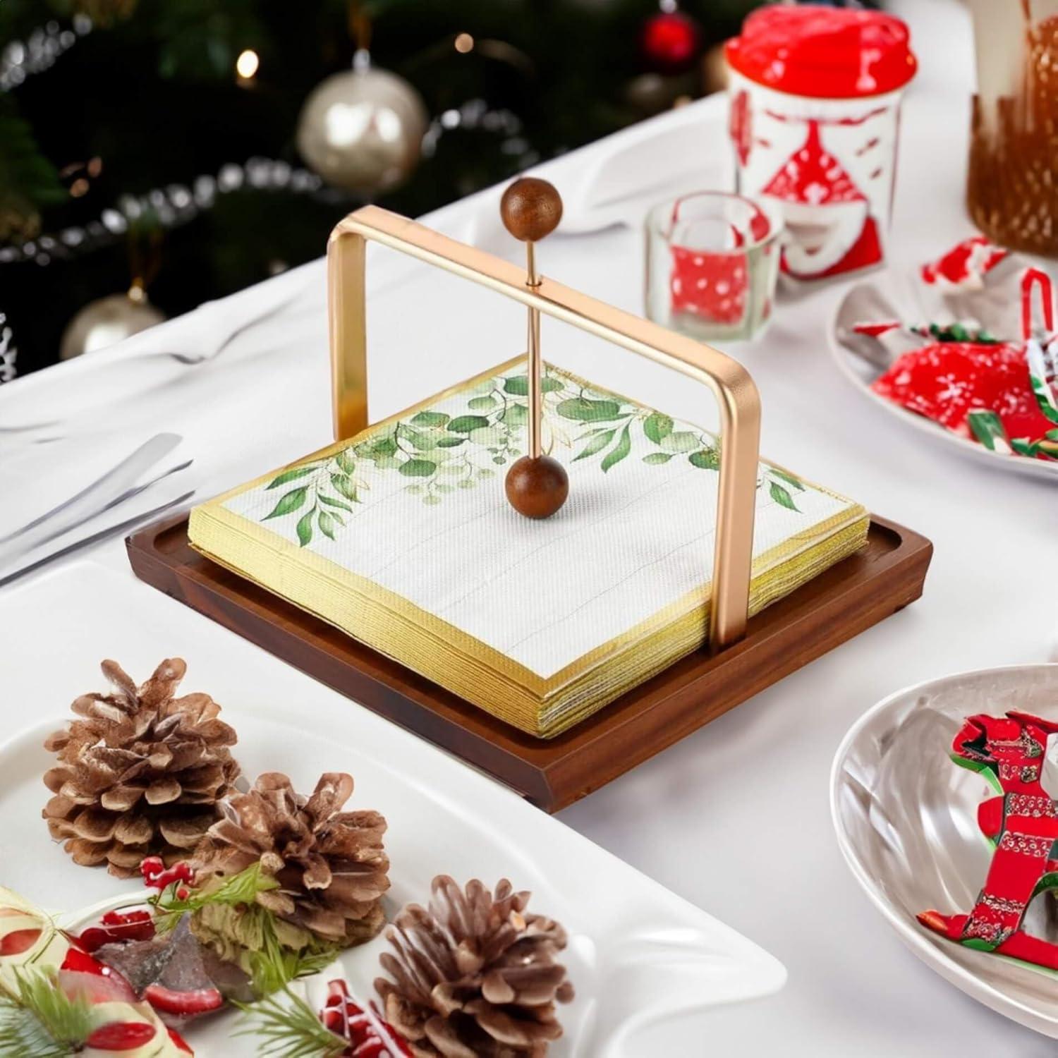 Serviettenhalter Bauernhaus-Stil Holz Gewichtet Zuhause Küche Bar