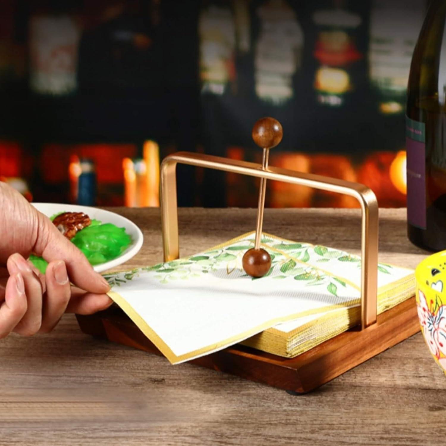 Rustikaler Serviettenhalter Holz Gewichtet Landhausstil