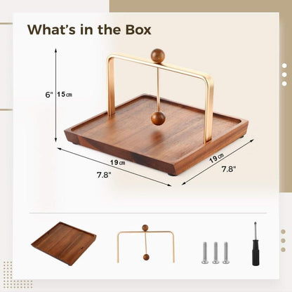 Rustikaler Serviettenhalter Holz Gewichtet Landhausstil