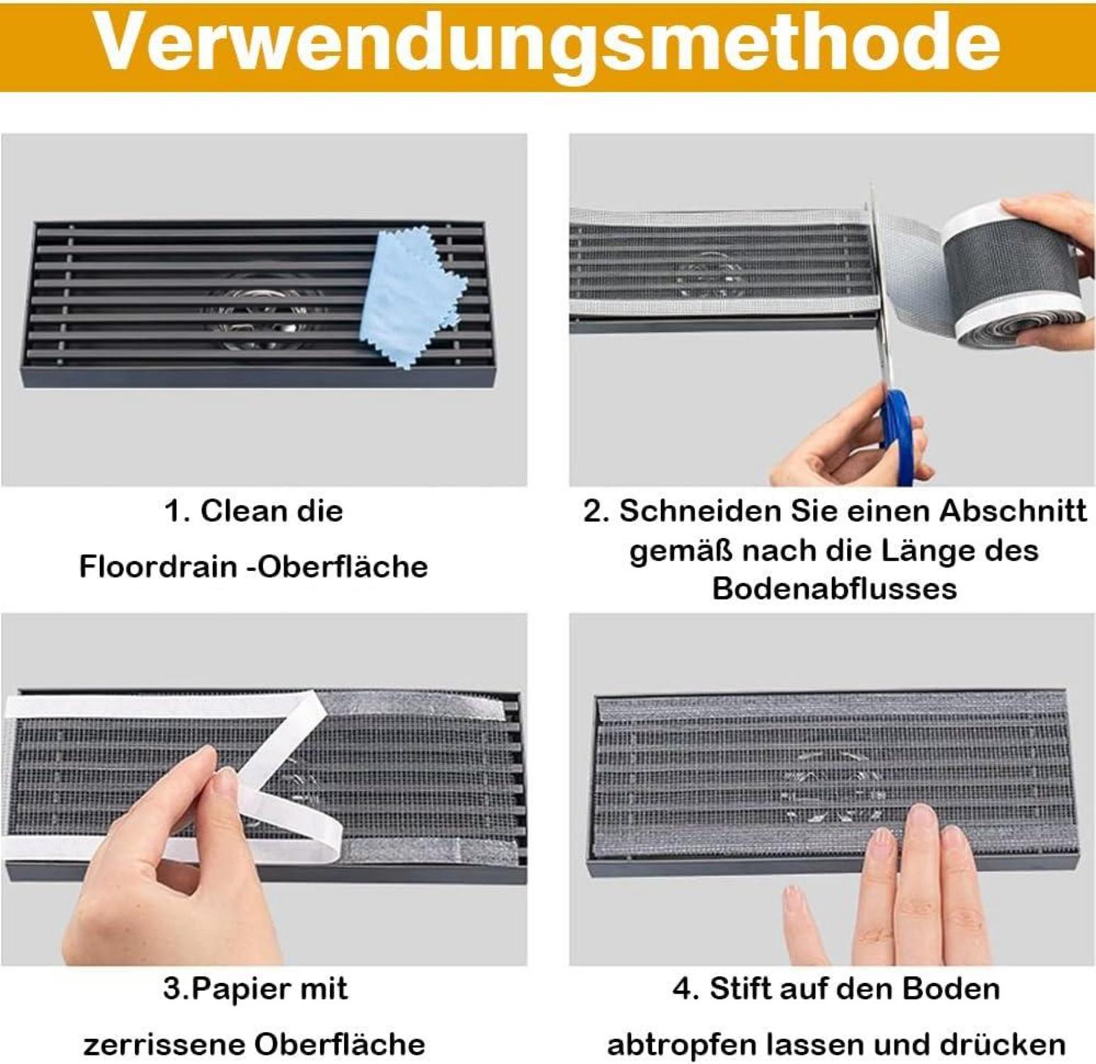 Abfluss Haarfänger Einweg Duschabfluss Mesh Selbstklebend