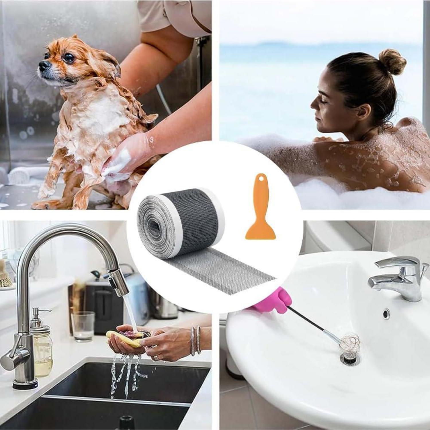 Abfluss Haarfänger Einweg Duschabfluss Mesh Aufklebe 7cm*10m