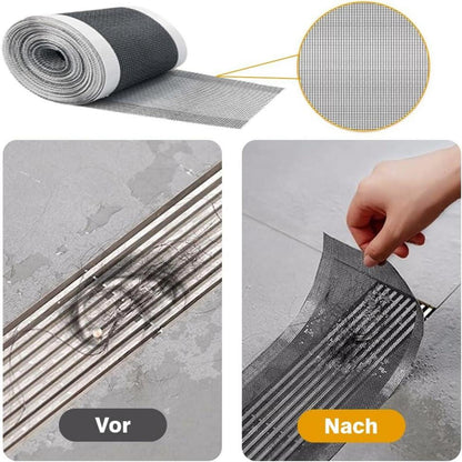 Einweg Duschabfluss Haarfänger Abflussfilter 7cm x 10m Selbstklebend