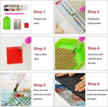 DIY 5D Diamond Painting Set Weihnachten Pinguin 30x30cm