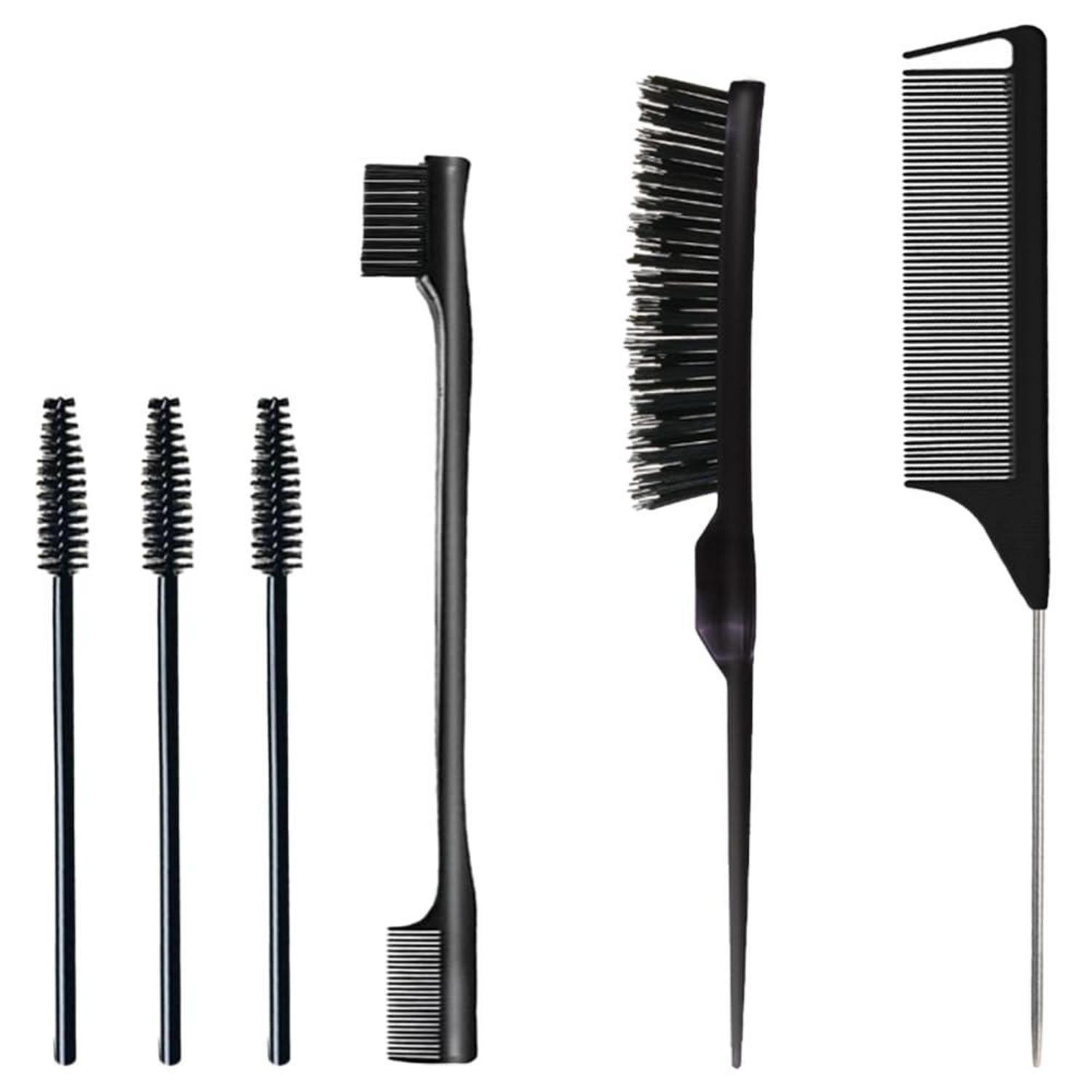 6er-Set Haarkamm-Set mit Borstenbürste und Kantenbürste