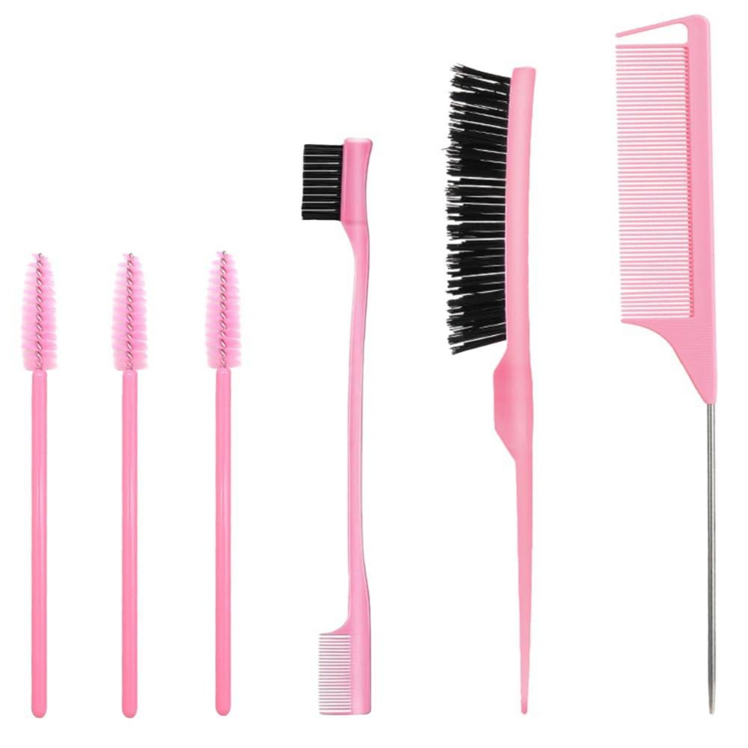 6er-Set Toupierkamm Wimpernbürste Borstenkamm Rattenschwanzkamm