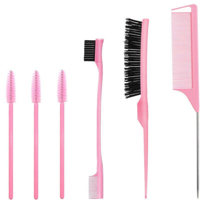 6er-Set Toupierkamm Wimpernbürste Borstenkamm Rattenschwanzkamm