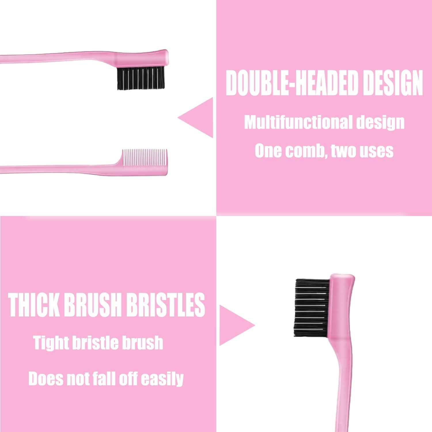 Haarkamm-Set Borsten Haarbürste Kanten Bürste Rattenschwanz Borsten Bürste Friseure Damen Rosa